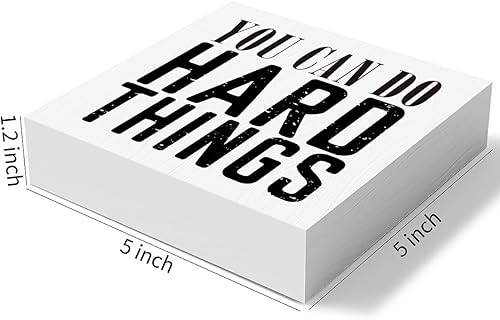 Miniatura 2 de mmiishe Letrero decorativo con texto en inglés "You Can Do Hard Things", caja de madera con cita inspiradora, decoración del hogar, rústico,
