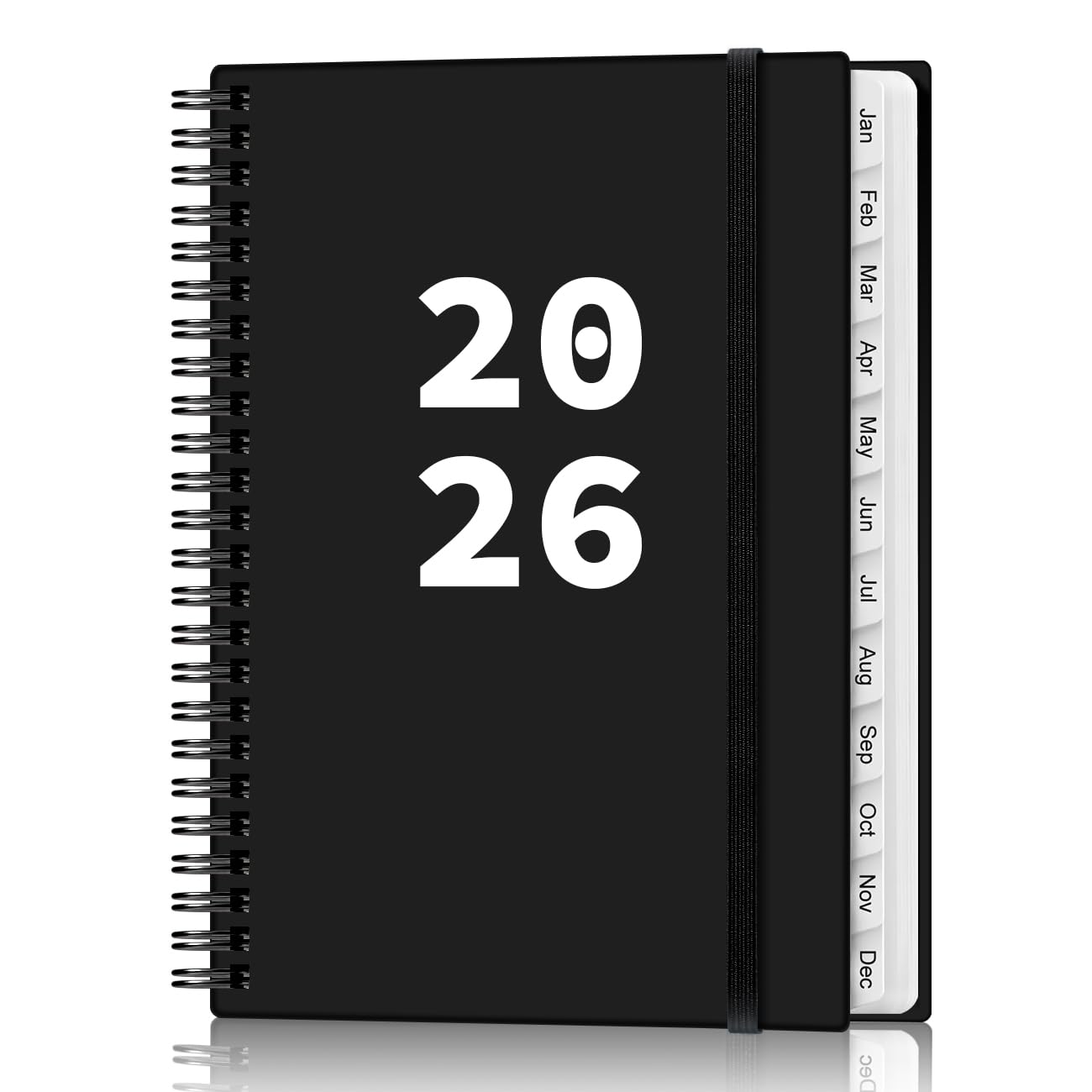 2026 Planner - Planner 2026 from January 2026 - December 2026, Weekly & Monthly Planner Spiral Bound with 12 Monthly Tabs, Inner Pocket, 6.4" x 8.5",