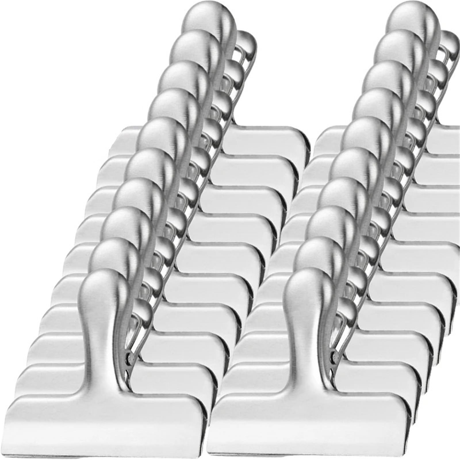 30 clips for alimentos de acero inoxidable Para Almacenamiento | For meriendas, patatas fritas, bolsa de almacenamiento de pan, Clip, utensilios de cocina for el hogar