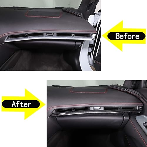 Vista 164 de CHEAYAR Cubierta decorativa para panel de interruptor de elevación de ventana, compatible con Chevrolet Corvette C8 2020-2023