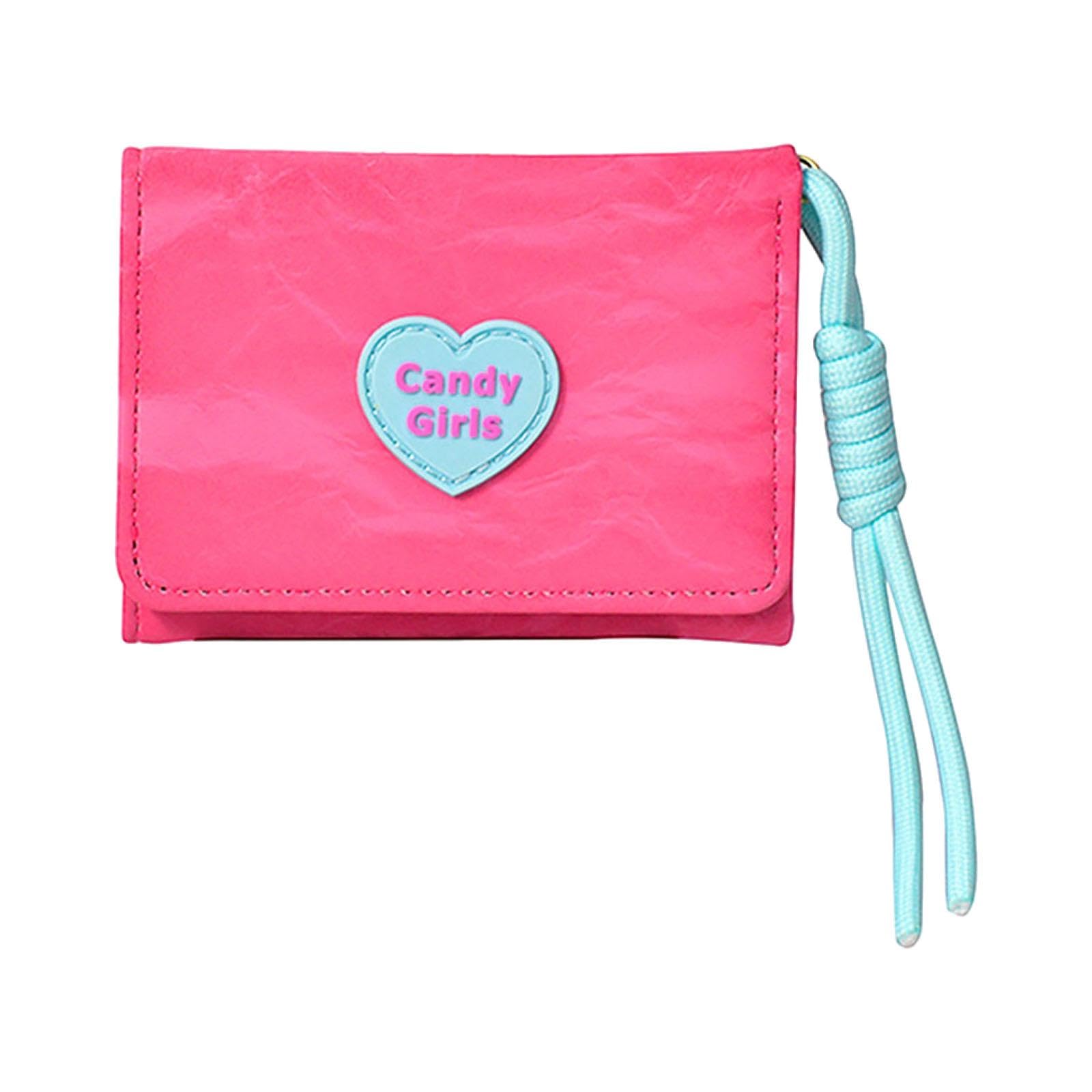 heavenglow Short Purse Creative Storage Case Portable Wallet for Traveling Party Dating Pink-picture-52