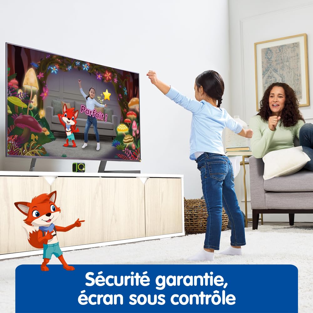 VTech - LeapMOVE Console TV Éducative - Apprendre en Bougeant avec 25 Aventures et Jeux Éducatifs - Console Jeux Enfant Plug & Play, USB-C/HDMI - Cadeau Enfant Dès 4 Ans - Contenu en Français