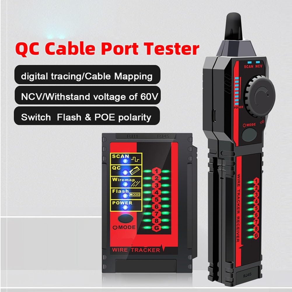 Tester para rj45 para profesional con Función NCV y LED Tester