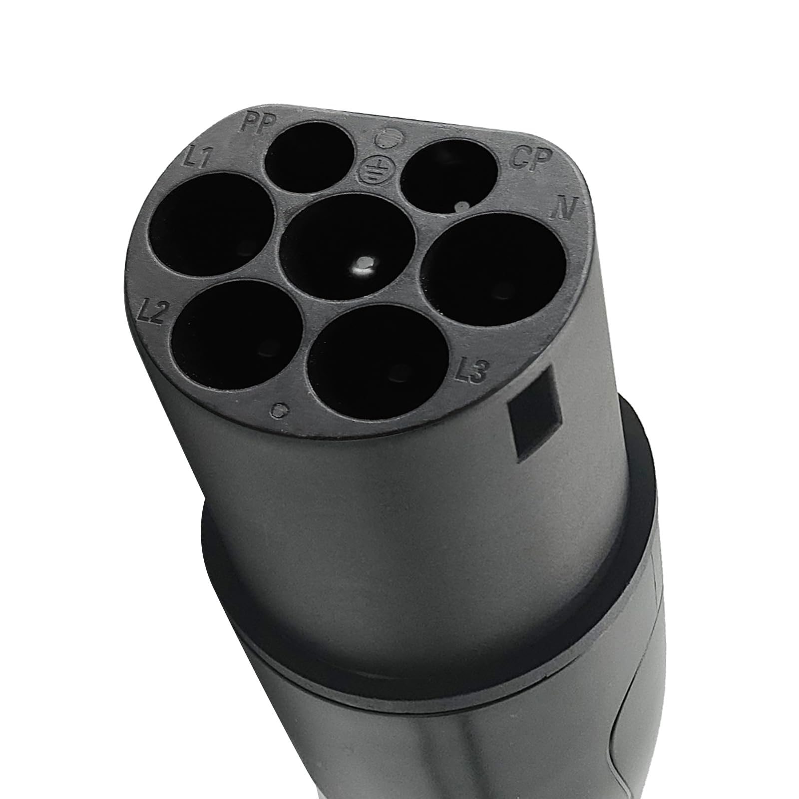 Adaptateur EVSE, test de station de charge de type 2, analogique PP et CP | EVSE testeur multimètre et oscilloscope connectables, prise schuko intégrée, LED intégrée pour indicateur de phase