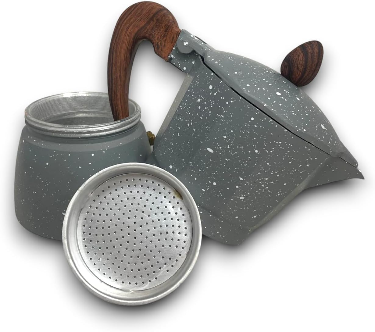 Caffettiera Moka Pot In Alluminio - Macchina Per Caffè Italiano Fai Da Te, Ottagonale, Valvola Di Sicurezza - Regalo
