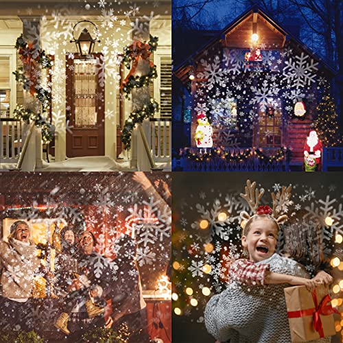 Christmas Projector Lights Outdoor, Double Head Snowflake Projector Led Christmas Lights Patio Garden Decorative Lighting For Christmas Xmas Holiday Wedding Indoor Home Party Decoration Show #TOP4