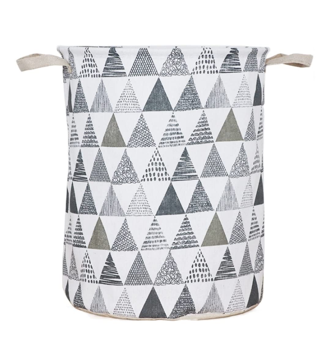 Cesto Ropa Sucia Cesto De Ropa Sucia Redonda Armario Algodón Cubo Plegable Barril Almacenamiento Hamper(E)