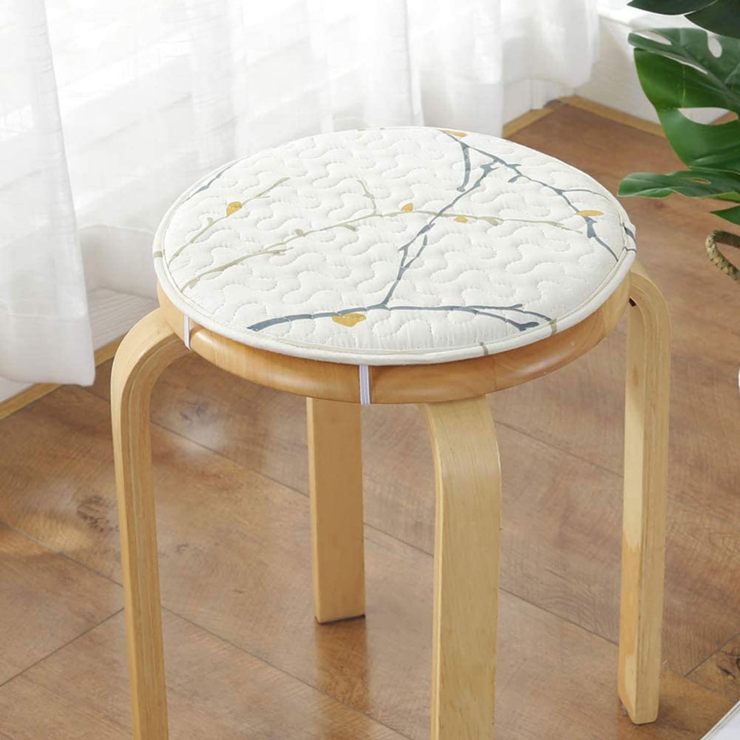 Mjmj Round Chair Cushion Chair Pads Linen Not Slip Soft