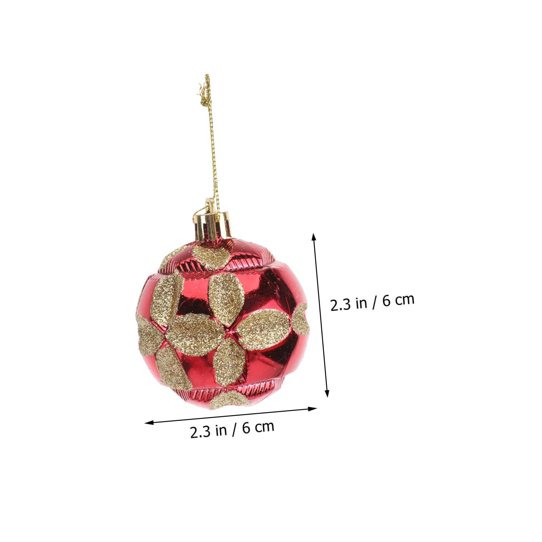 Pièces Décorations d'arbre De Noël Ornements De Boule pour Le Sapin De Noël Ornements De Boules De Mini Boules De Noel Décor Suspendu De 6cm Balle Suspendue