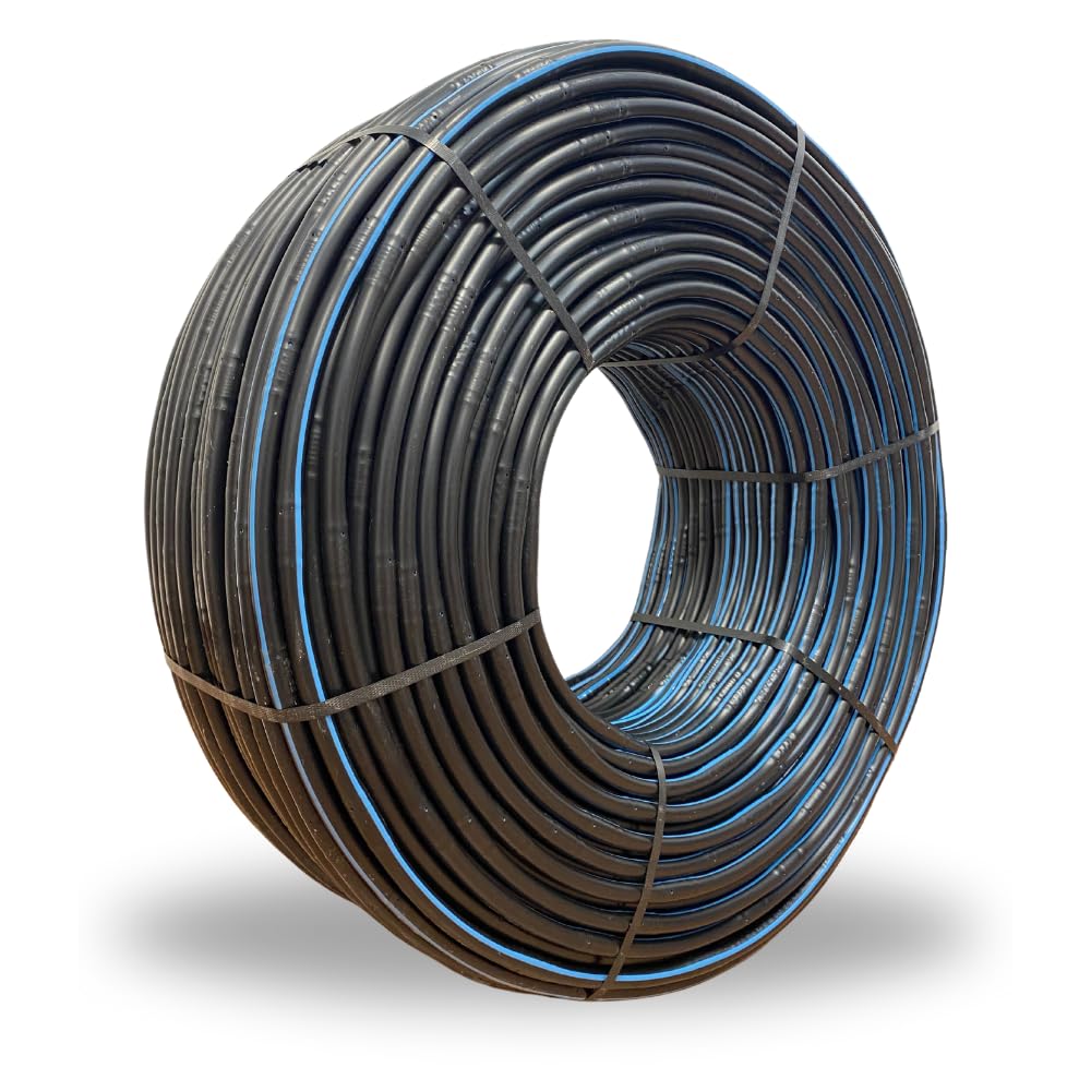 Ala Gocciolante ø 16 mm Passo 20 cm con Gocciolatore Doppio Foro, Rotolo da 400 mt, Tubo In Polietilene per Irrigazione a Goccia, Nero - Orto Facile