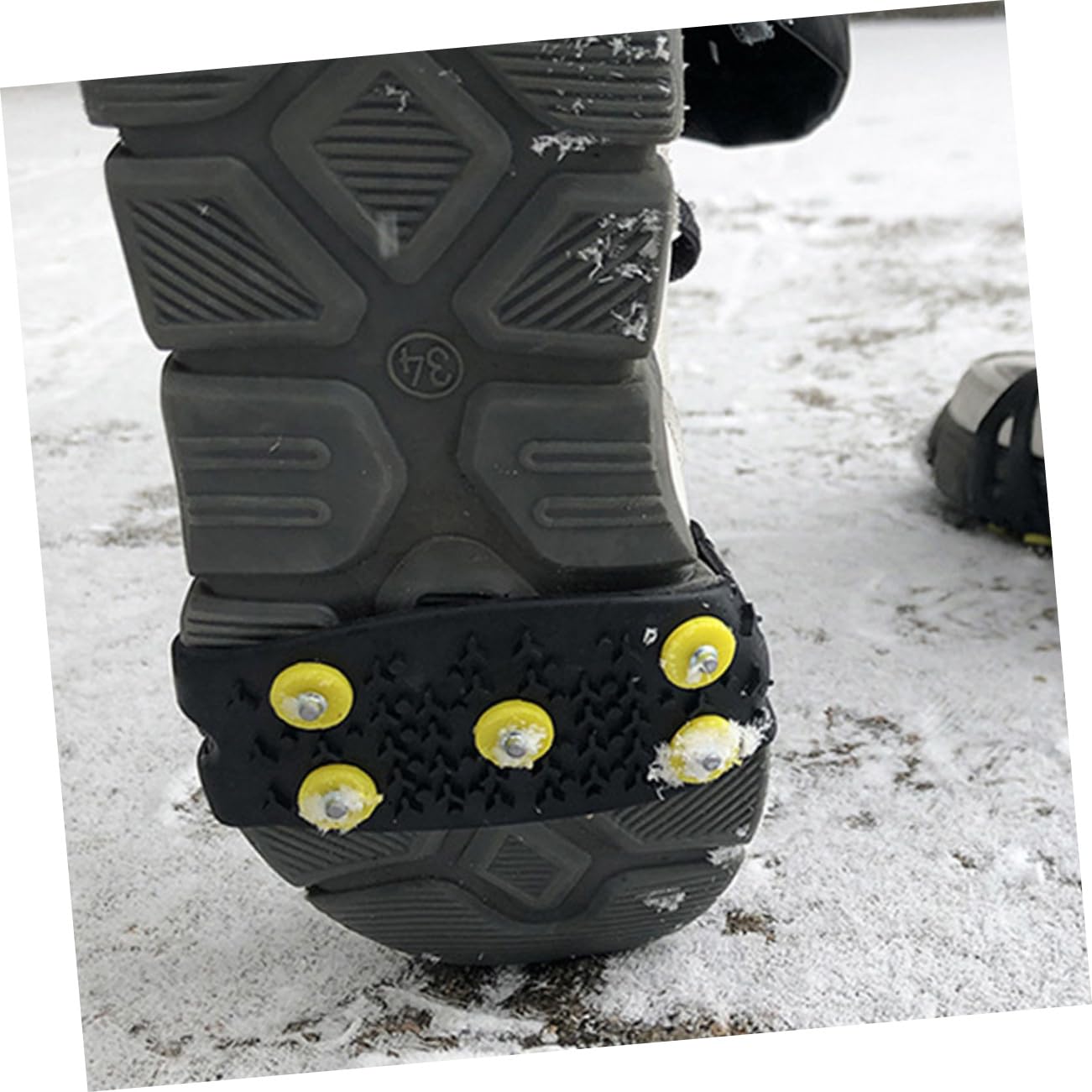 CONGARTENO 6pairs Non- Shoes Crampons Ice Cleats for Outdoor Activities Traction Spikes for Hiking Jogging Camping and Lightweight Gripper Spikes for