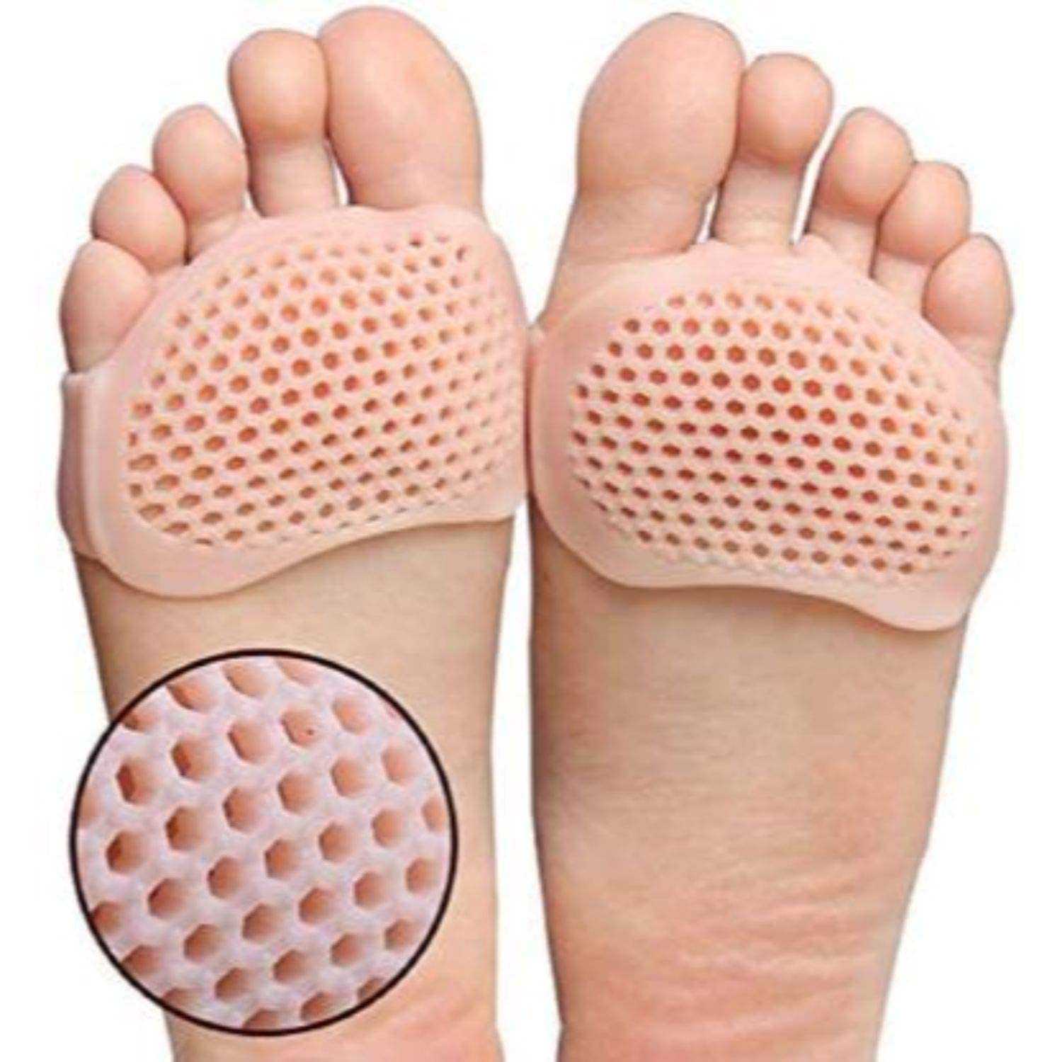 QUIQSHIPP Silicone Gel Half Toe Sleeve | Anti-Skid Forefoot Soft Pads for Pain Relief |Front Heel Protector Silicon Socks | Dry Hard Cracked Heels Repair - For Men & Women [1 PAIR ] (B0B5L9JW4Y) Amazon Price History, Amazon Price Tracker