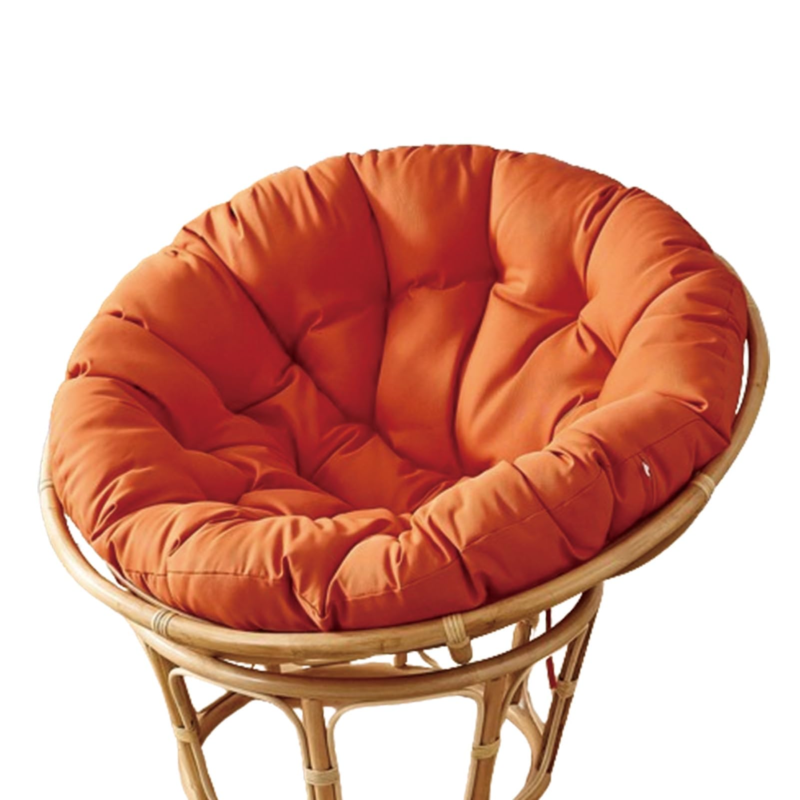 MIAOMI Garden Round Papasan Chair Cushion | Water Resistant Indoor Outdoor Hammock Rattan Swing Seat Pad | Comfy Tufted Patio Furniture Cushions | Hanging Egg Chair Pads