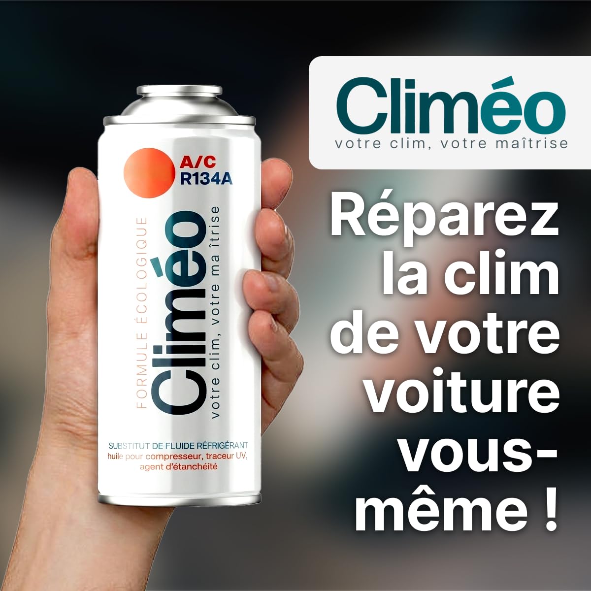 Kit de rechange 3 en 1 pour réfrigérant R1234yf - Remplir vous-même la climatisation - Équivalent à 625 g de réfrigérant avec huile lubrifiante et protection contre la corrosion - Pour voitures