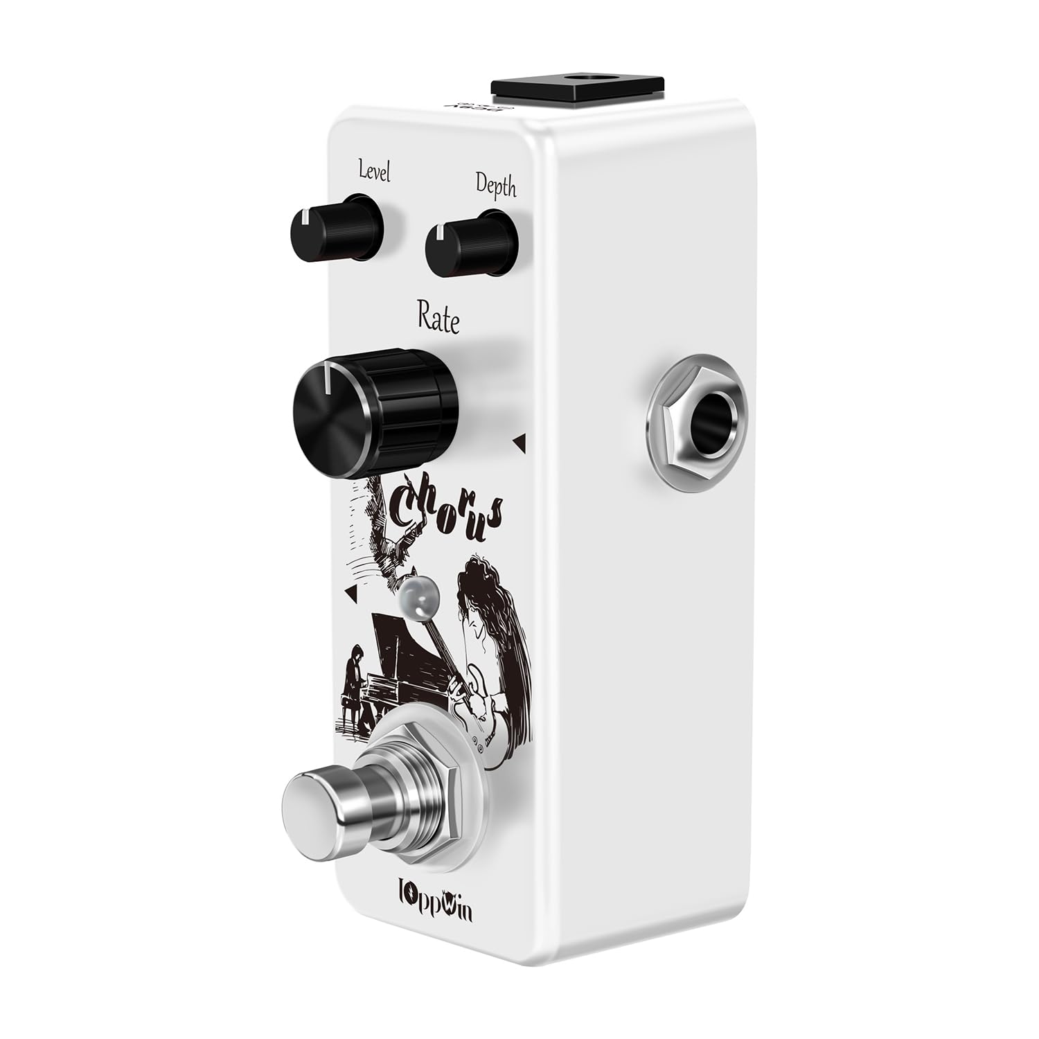 Analog Chorus Pedal - Warmes, Klares Chorus-Klang für Rock, Blues & Post-Rock | Metallgehäuse | True Bypass | Mini-Format Gitarreneffekt