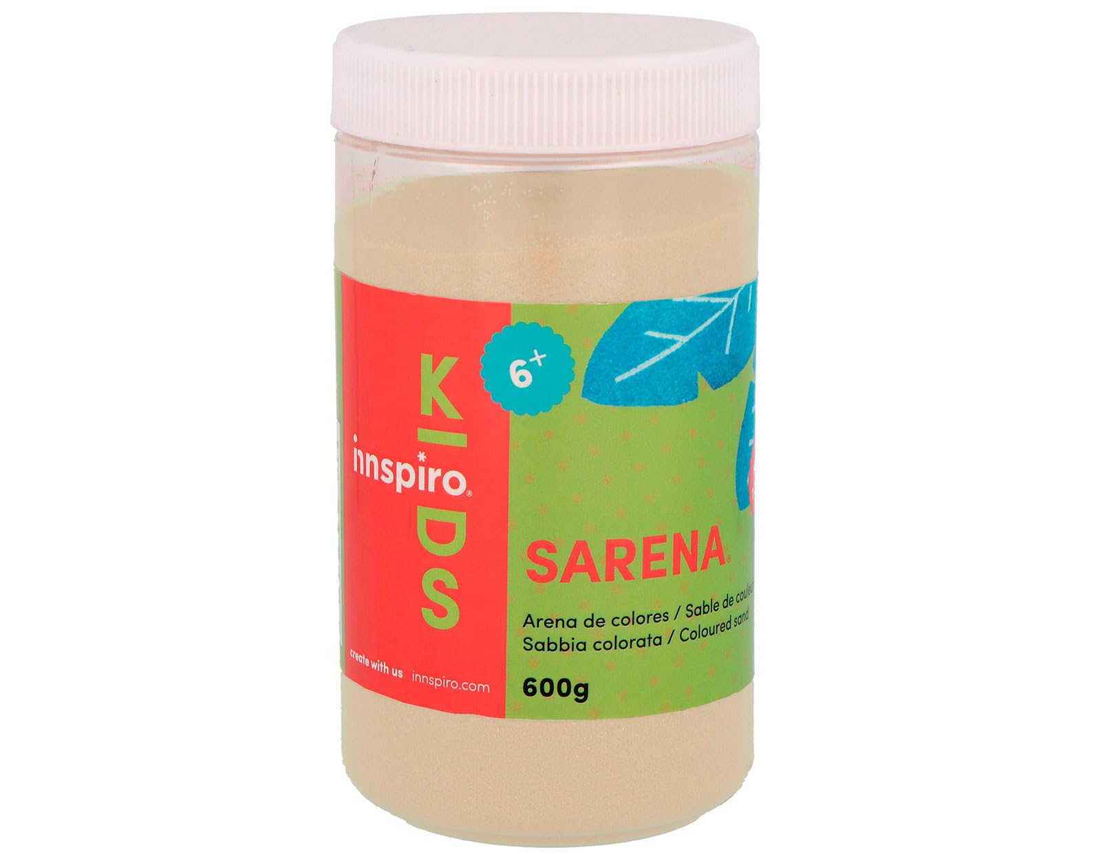 INNSPIRO Arena de colores beige 600 Gr., para Decoración y Manualidades