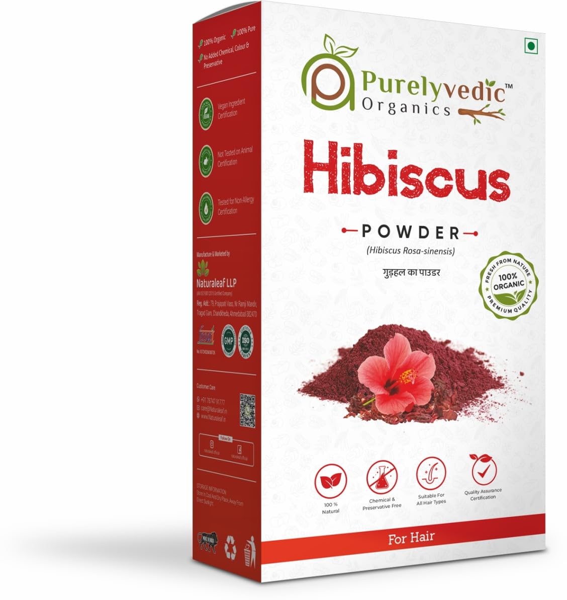 PURELYVEDIC ORGANICS Hibiscus Powder for Men & Women | Pure Natural Herbal Powder for Strong, Healthy Hair Growth | Nourishes Hair & Scalp | Chemical-Free | Enhances Hair Strength & Shine (200 g)-image-29