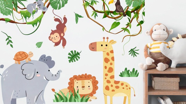 Vinilos Decorativos Mfault Animales Tropicales 35x12 in miniatura 7
