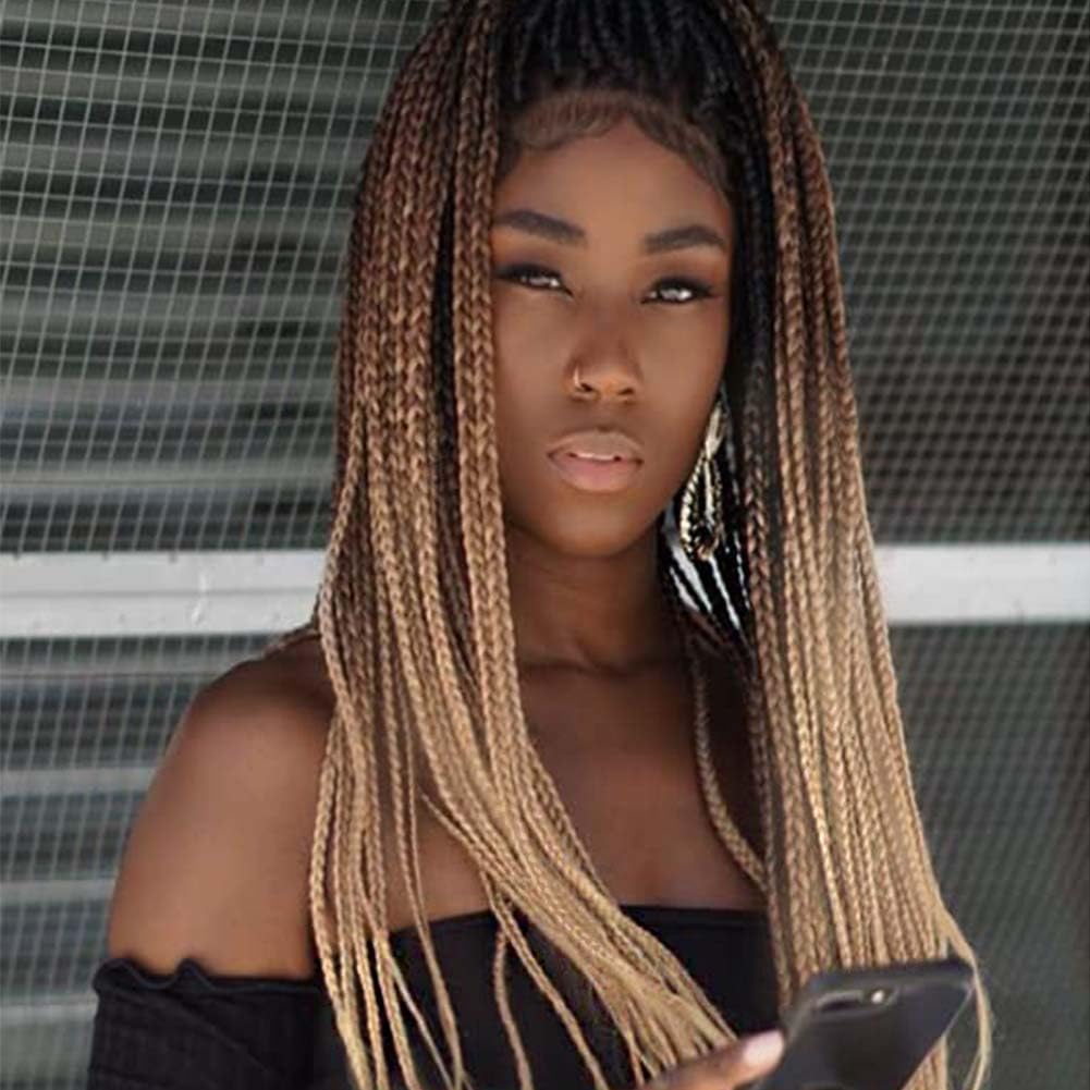 AUYAO Braiding Hair Extensions, 3Pcs Gradient Braid Hair Extension, Jumbo Braids Hair Extension Synthetic Wig - Image 4