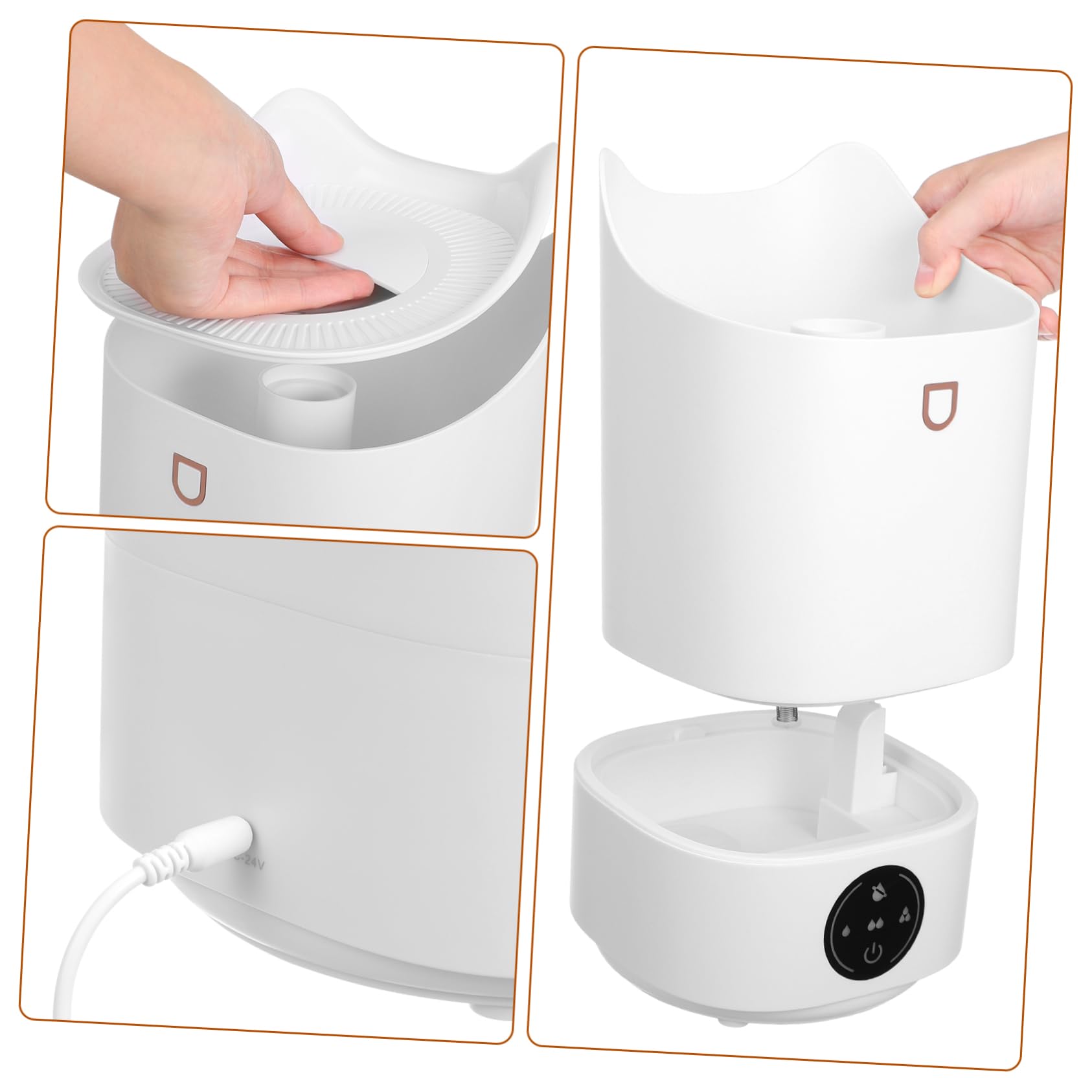 Umidificatore 3.1l Bianco in Plastica per Scrivania e Ufficio | Portatile, Funzionamento Silenzioso, Design Minimalista, Adatto All’uso su Tavolo