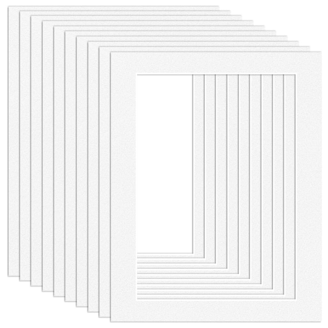 Procut Global White 14x11" Picture Mounts - Fits A4 Photo Size โ image 1