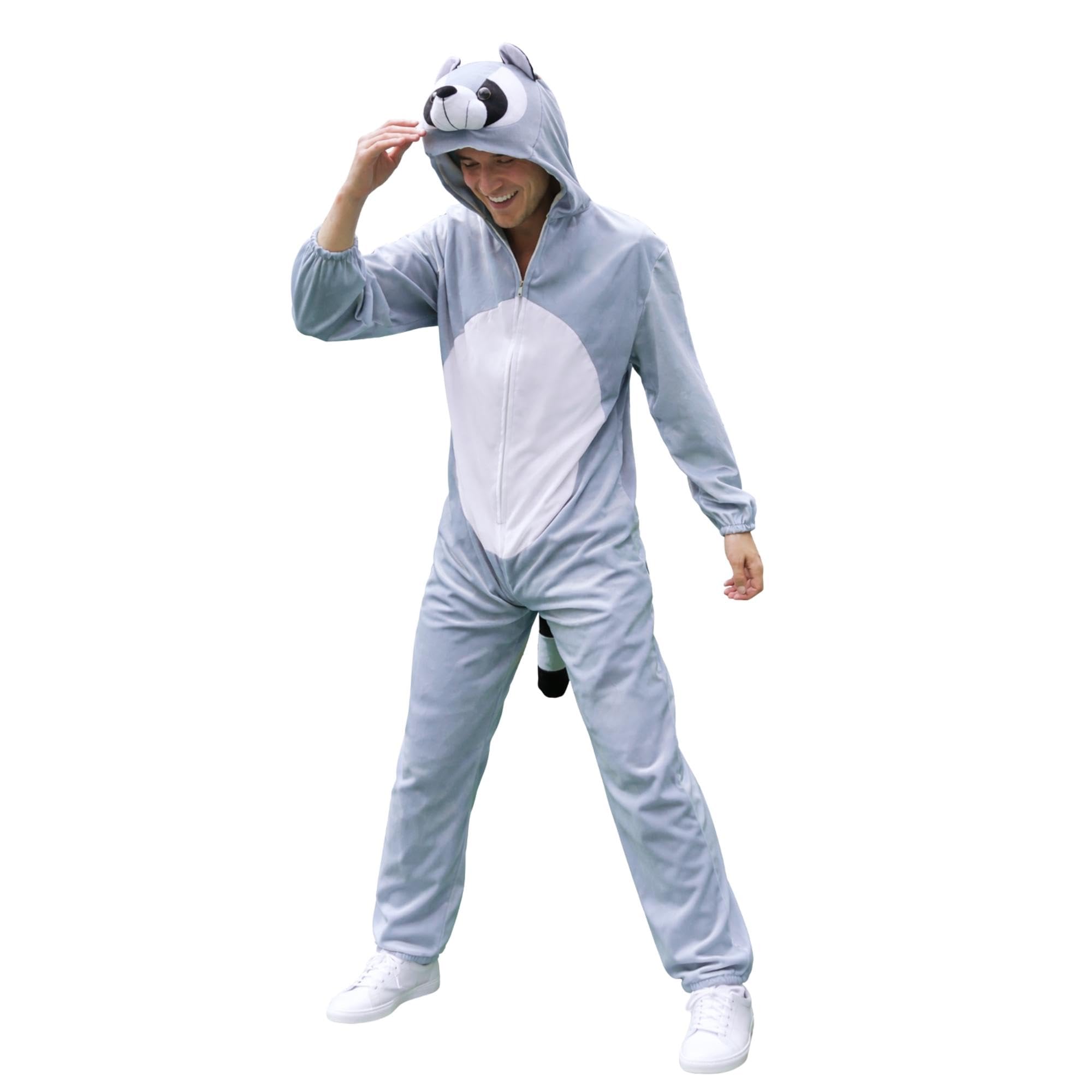 Ikumaal Waschbär-Kostüm, J21 M-XL, Erwachsen-e Männer Frau-en, Wasch-bär Waschbären Kostüm-e Fasching Karneval Fasnacht Faschingskostüm-e Karnevalskostüm-e
