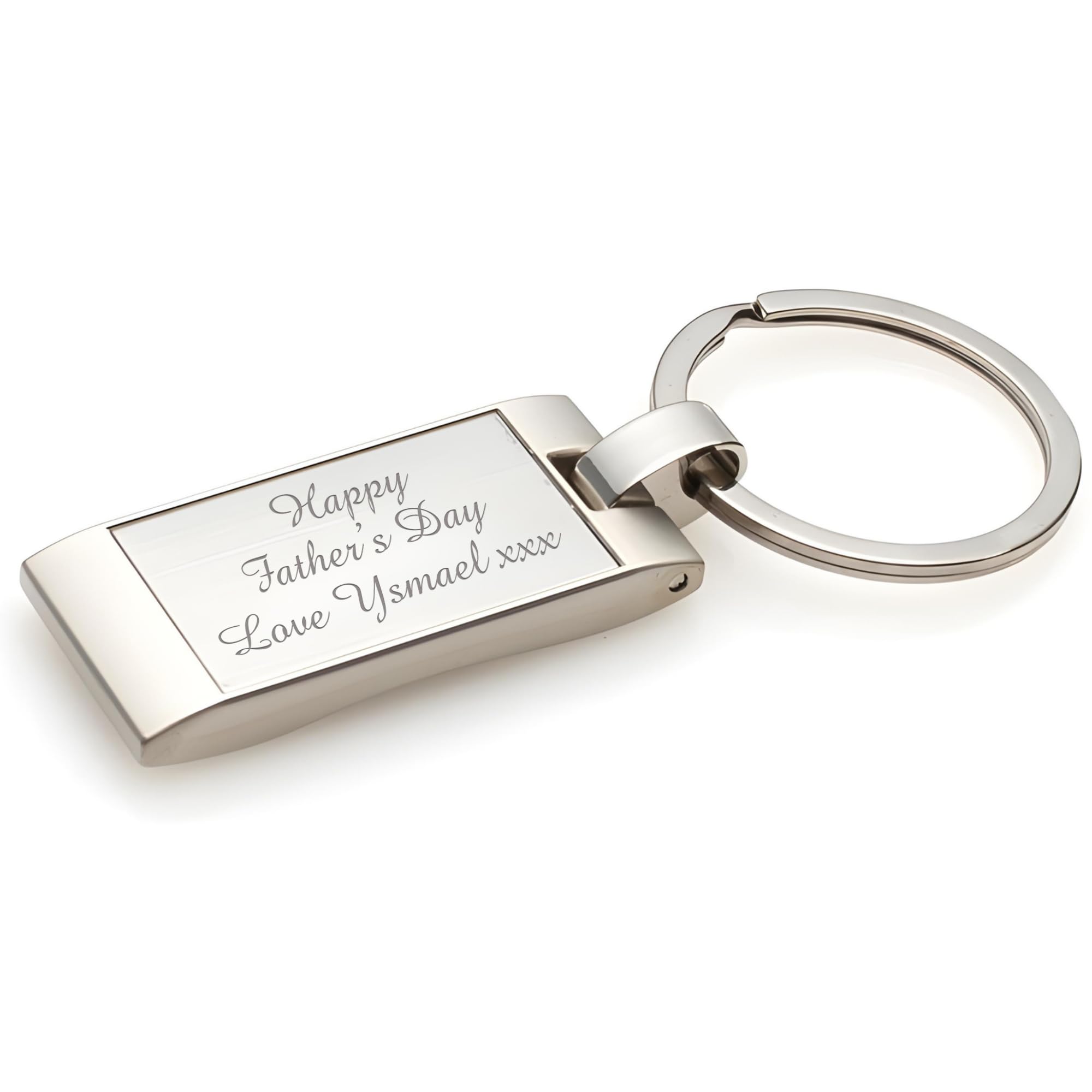 Eio Gifts Women's Chrome Wave Design Personalised Satin Keyrings For Men And | Car Key Accessories | Unique Keychains, Tags & Gifts | Ideal For Keys, Bags & Crafts | Matching Sets For Couples