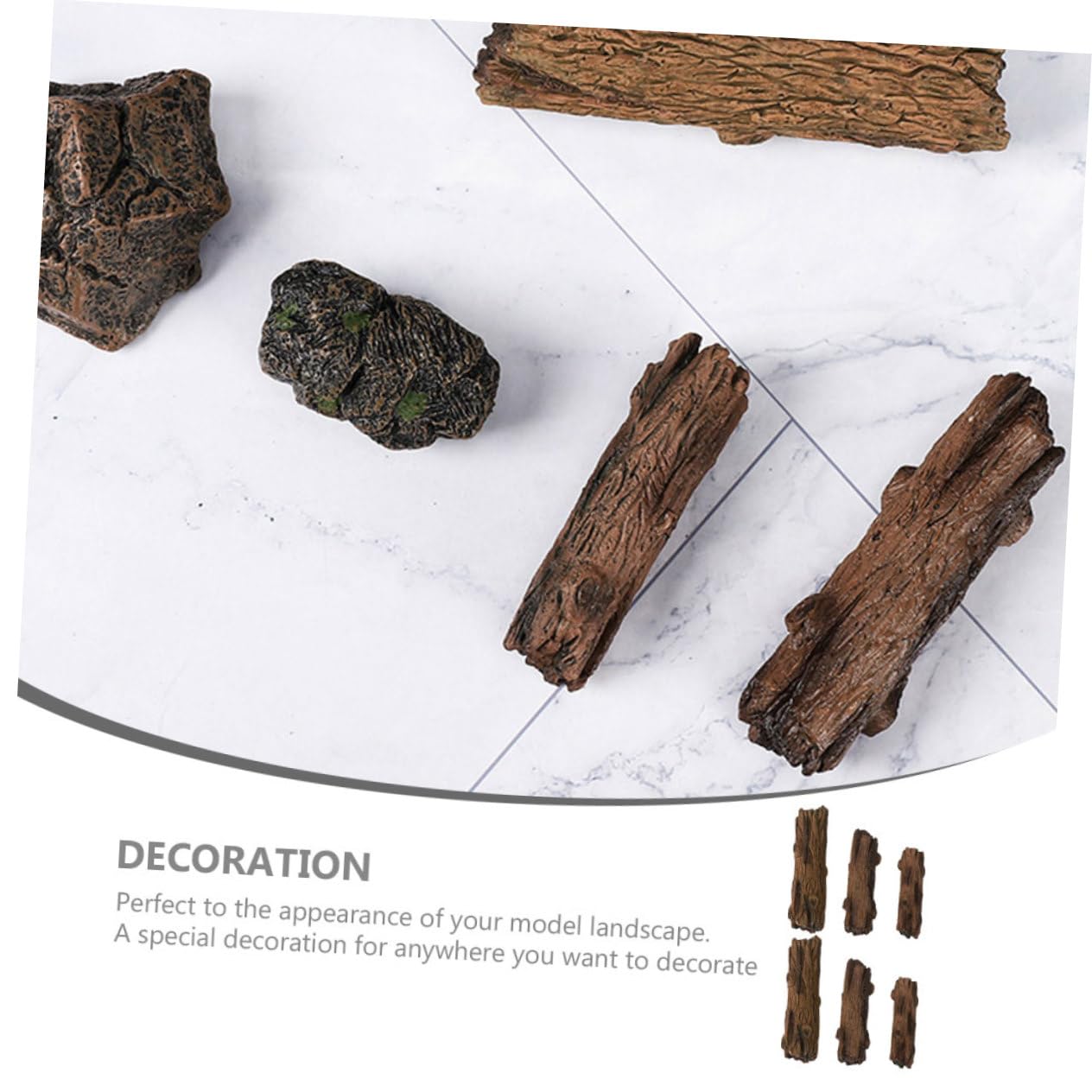 Amazon.co.jp: iplusmile 6個ミニチュア切り株モデル 軽量コンパクトで