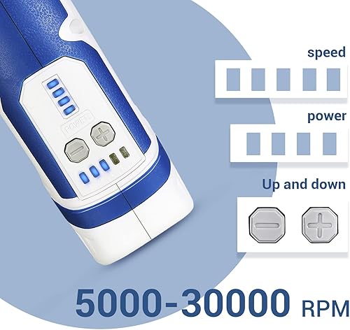 Miniatura 4 de APEXFORGE Herramienta giratoria inalámbrica de 8 V portabrocas sin llave 101 accesorios 5 velocidades batería de iones de litio de 20 Ah accesorio