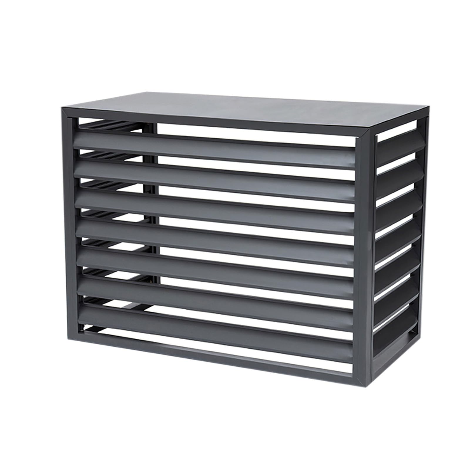 TIANQIHAO Aluminum Alloy Air Conditioner Protective Cover - Durable Fence Screen For Outdoor Unit, Portable Pool Equipment, And Trash Enclosure,Grey-110x60x80cm