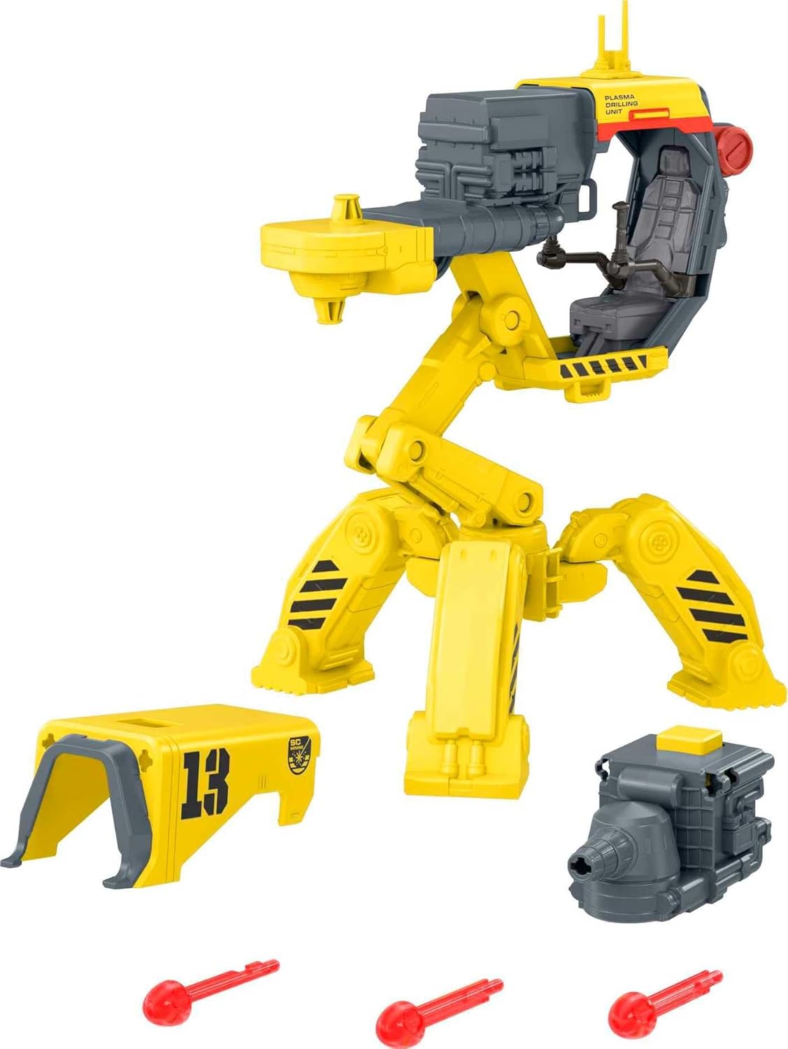 Mattel Disney and Pixar Lightyear Plasma Drill Vehicle, Expandable with Swappable Blaster & 3 Projectiles, Collectible Toy Inspired by the Movie