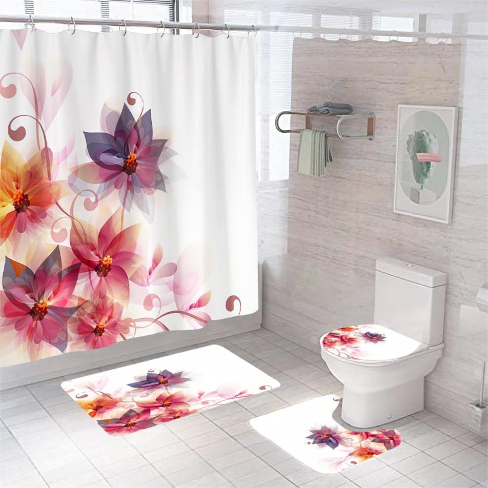 Tapis de bain fesses colorées antidérapant lavable avec haute absorption pour douche et toilettes