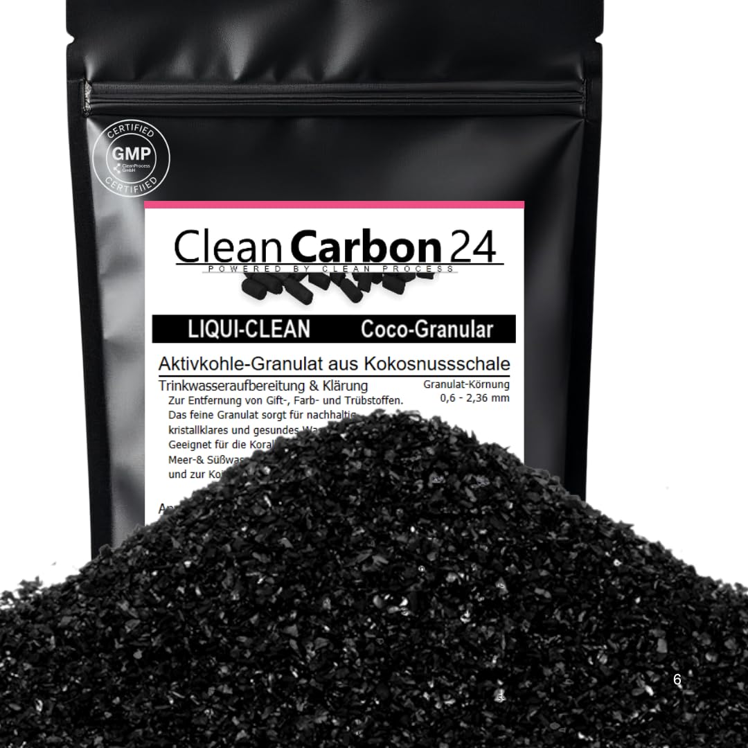 Clean Carbon 24 LIQUI-CLEAN Granuli di carbone attivo 8×30 Mesh, 10 L | 5 kg