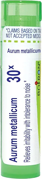 Boiron Aurum Metallicum 30X for Irritability with Intolerance to Noise - 80 Pellets