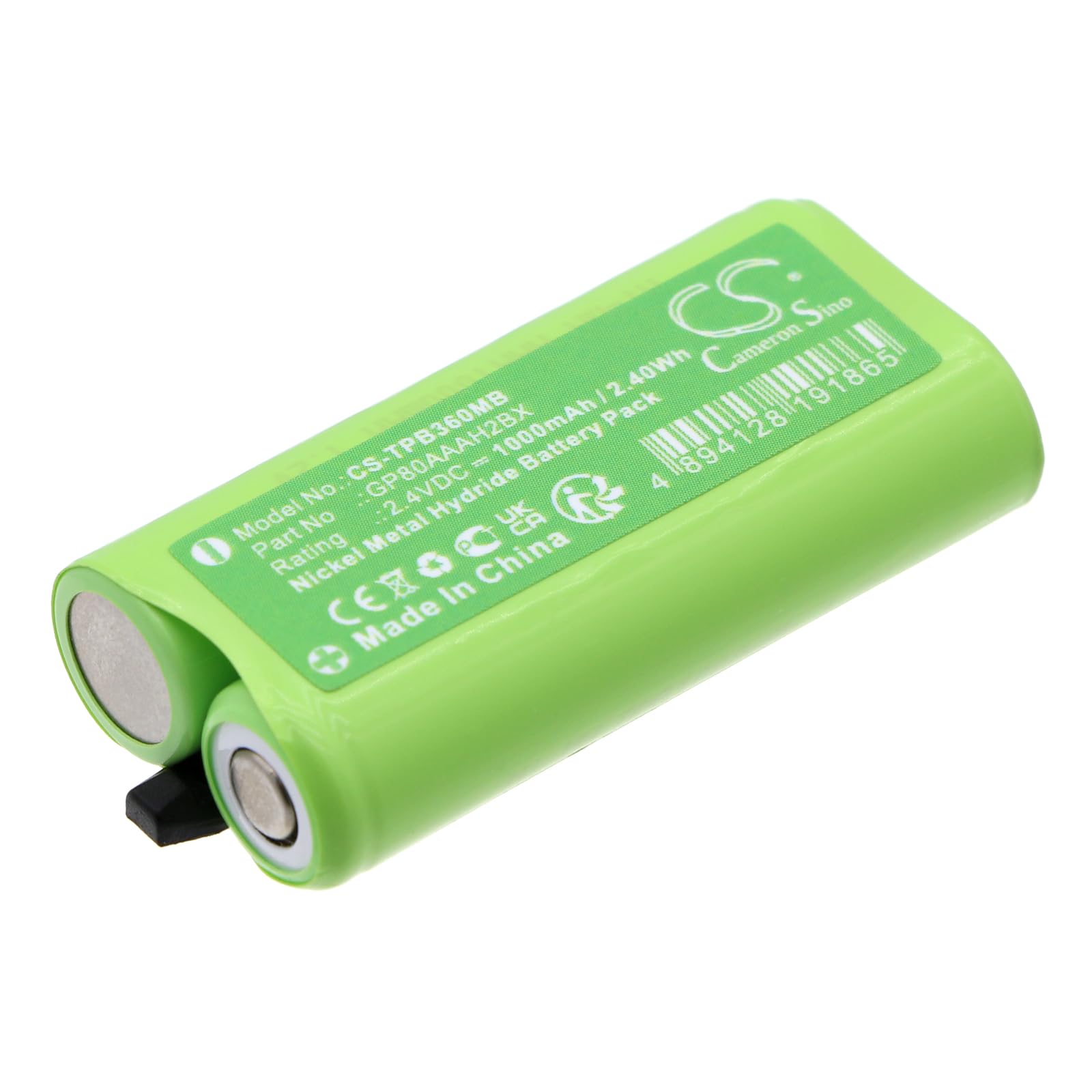 Batterie 1000mAh TECHTEK Compatible Topcom BabyTalker 3500 Nanny & 3600 + Oricom SC100 SC200 - Remplace BPCK750 GP80AAAH2BX GPHC053N01