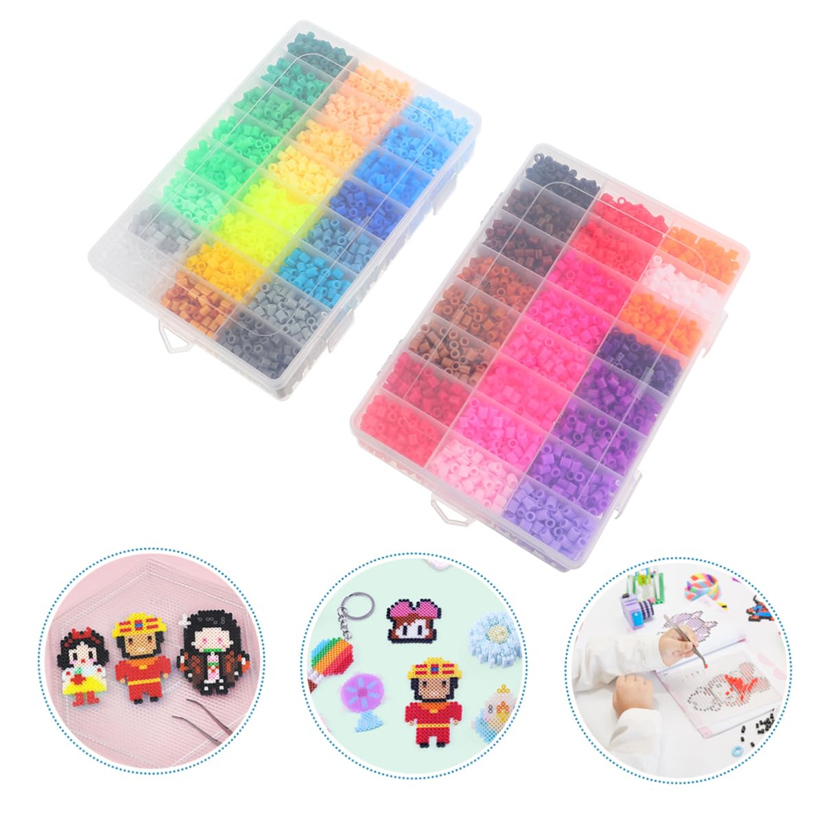 Kisangel Holiday Decorative Jigsaw Puzzle Kit 5mm Fuse Beads for Boys and Girls DIY Craft Toys