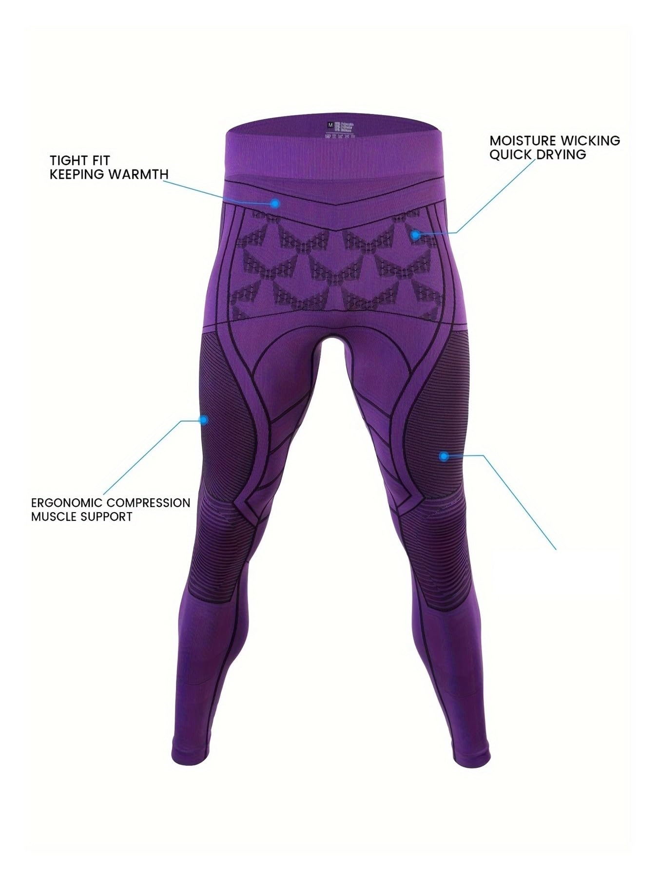 Conjunto TéRmico Transpirable Ropa Conjuntos de ropa interior de esquí cálida for invierno, ropa interior de esquí for hombre y mujer, tela de nailon comprimida, chándal de secado rápido Para El FríO