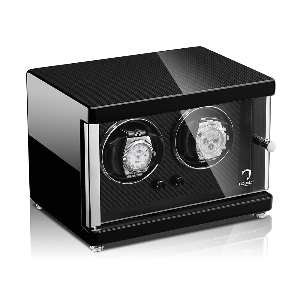 MODALO Uhrenbeweger (Watch Winder) Ambiente MV4 für 2 Uhren Carbon Design…