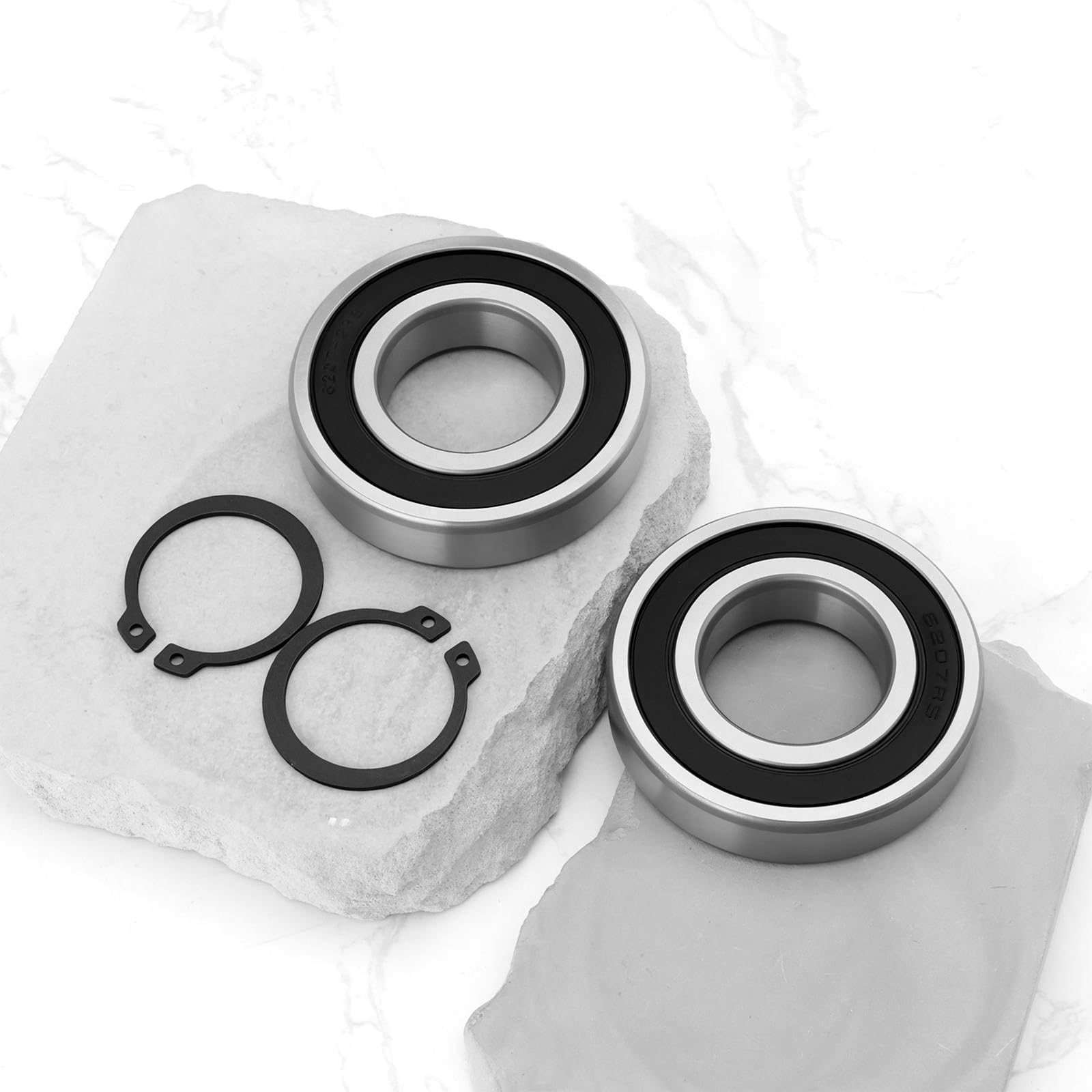 EMSea Lot de 2 Roulements à Tambour 35 X 72 X 17 Mm avec Bagues de Retenue Compatible avec LESCHA VM 140S SM 145S VM 160S Compatibles avec Les Pièces de Rechange pour Bétonnière Format 165