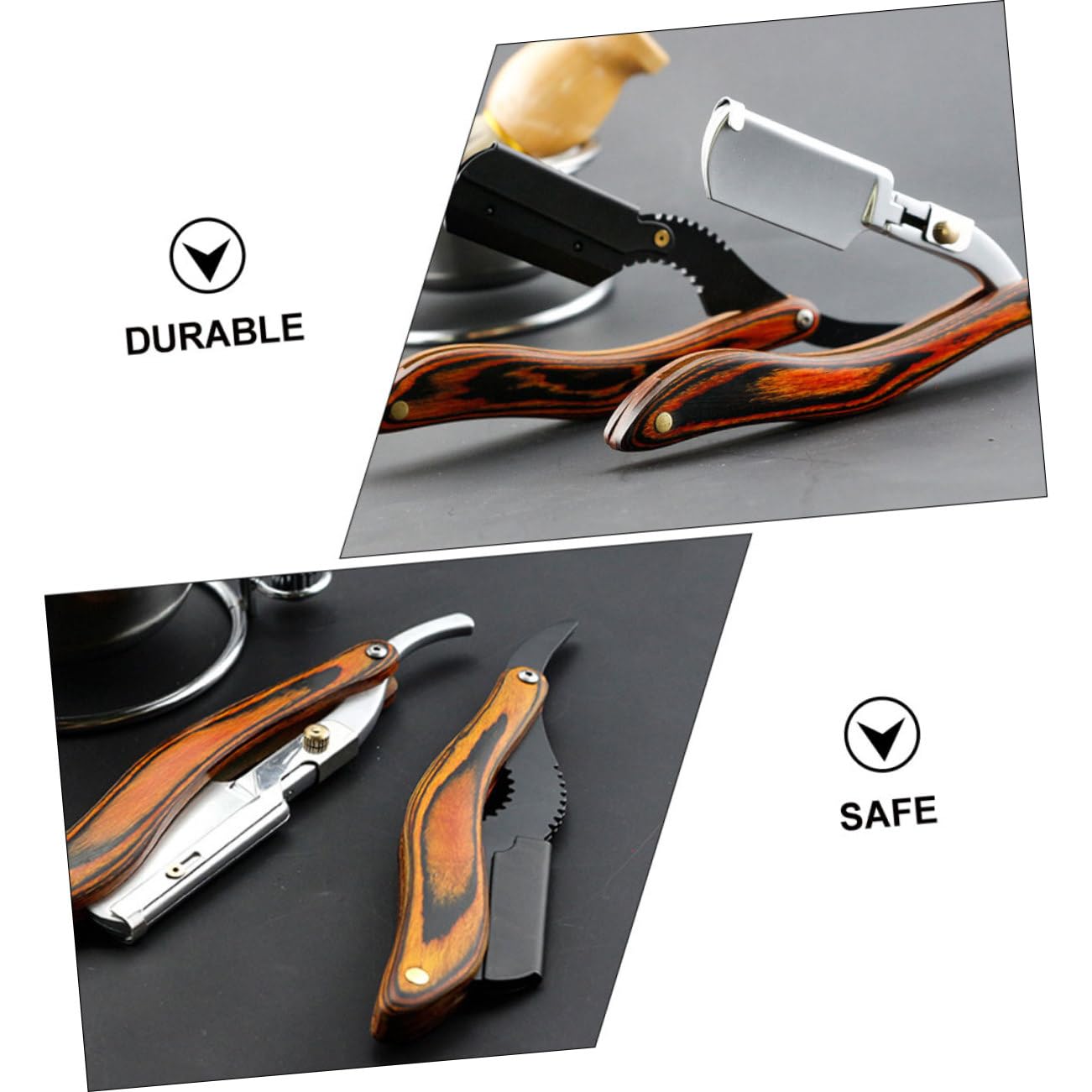 FRCOLOR 3pcs Clip Razor Beard Trimming Tool Beard Grooming Kit Shaver Holder Multi-purpose