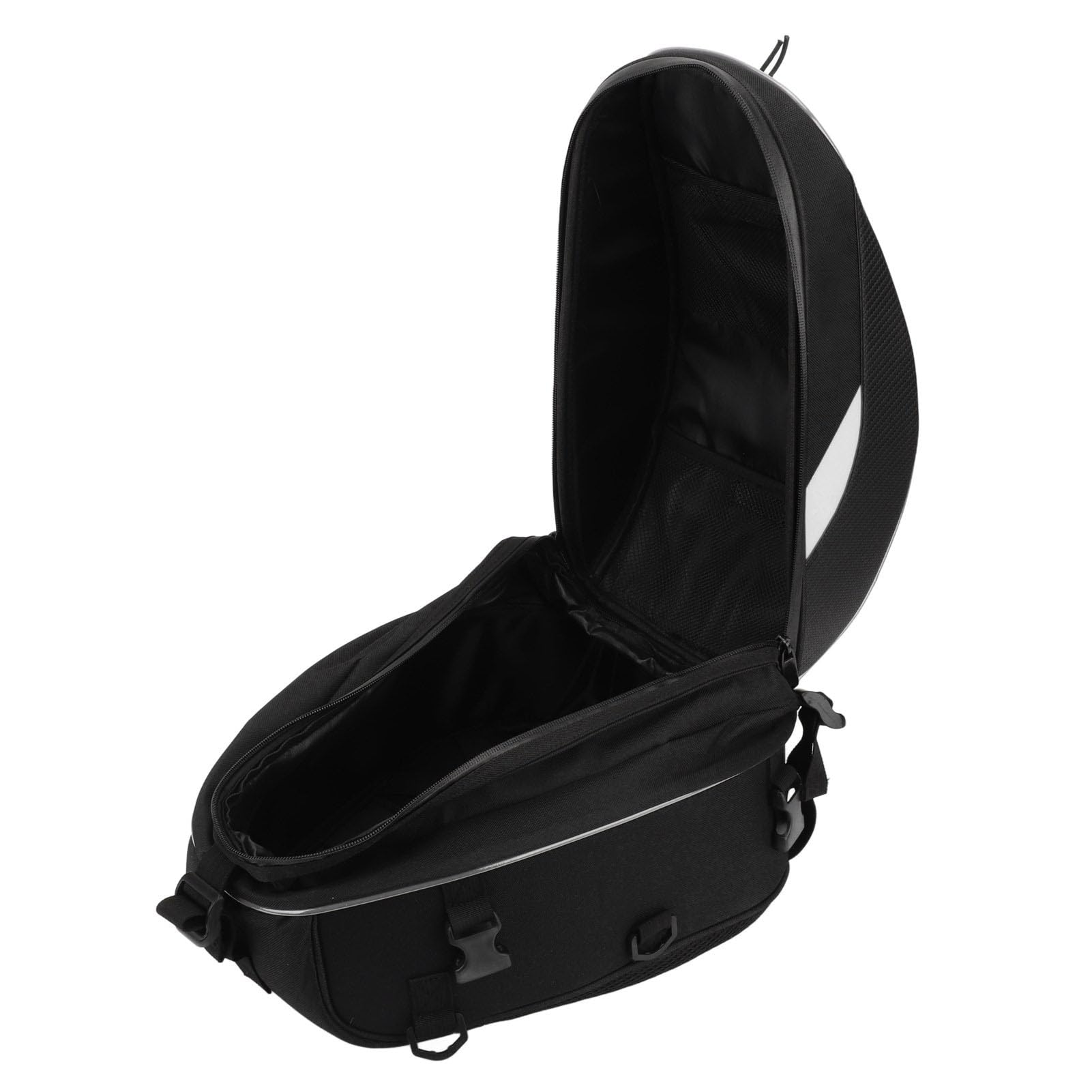 Brrnoo Bolsa de Cola para Motocicleta Impermeable, Mochila Rígida de Asiento Trasero con Capacidad para Casco, Equipaje Multifuncional de Estilo Clásico para Viajes y (White)
