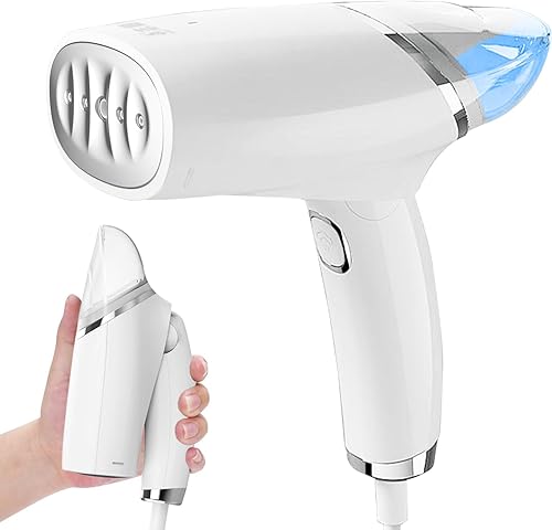 Vaporizador de viaje para ropa Vaporizador portátil de mano de calentamiento rápido de 25 segundos, potente vaporizador de hierro plegable de 1000