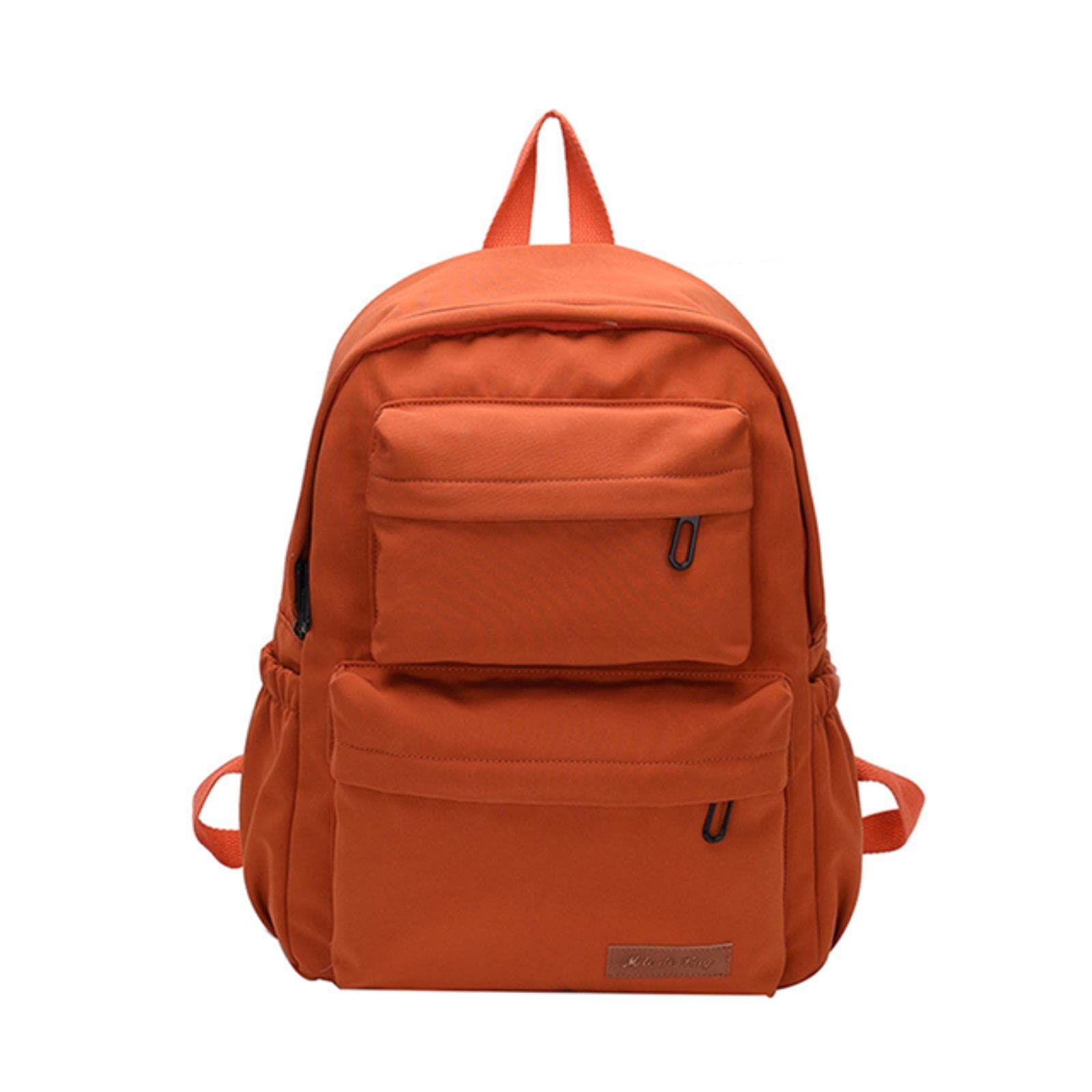 Mochila escolar juvenil casual impermeable de nylon sólido resistente 7