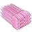 G2PLUS 500PCS Crystal Eyelash Mascara Brushes Wands Applicator Makeup Kits Mascara Wands Lash Spoolies for Eyelash Extensions and Eyebrow Brush (Pink)