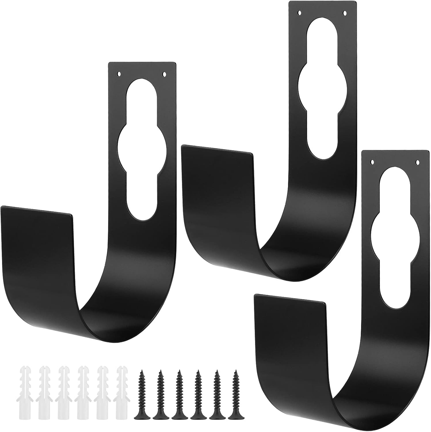 MUKLEI 3 Pack Hose Pipe Holder, Garden Hose Hanger, Wall Mount Hose