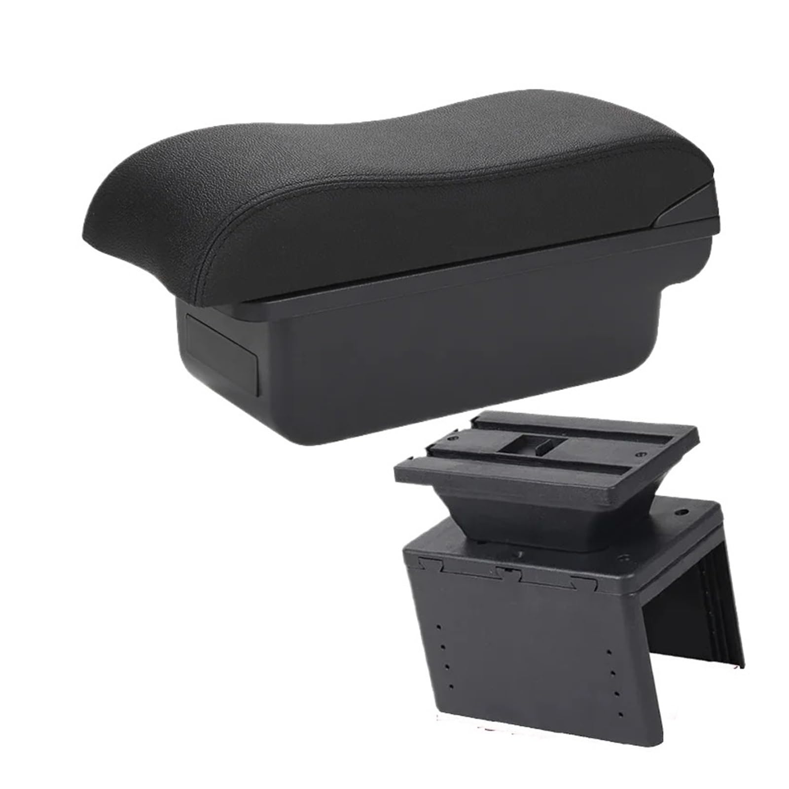 UMDJJU Car Armrest Universal Model Box Accessories Storage Modification Retrofit Parts Increase Relieve Fatigue Car Centre Console Armrest Box(C2 Black line NO USB)