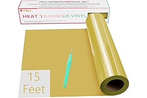 HTVront Heat Transfer Vinyl - Gold Shine, Your Imagination's Limit