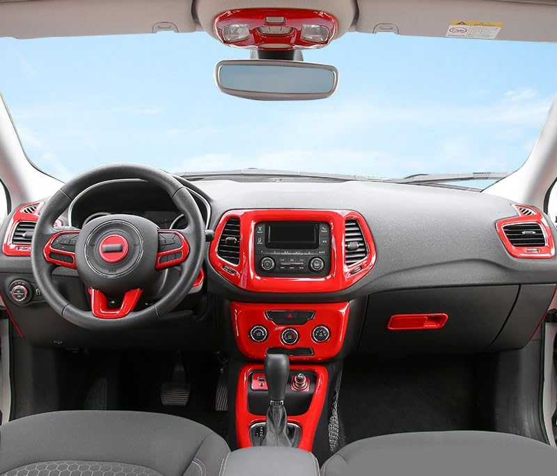 Car Accessories Fit for Toyota Tundra 2007-2021 Side Door Grip Bowl Frame Cover ABS (Red Without Smart Key Hole) 8PCS