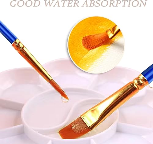 Miniatura 6 de Art Master's - Juego de 20 pinceles - Pinceles de pintura acrílica y acuarela para niños y adultos, suministros de dibujo y arte