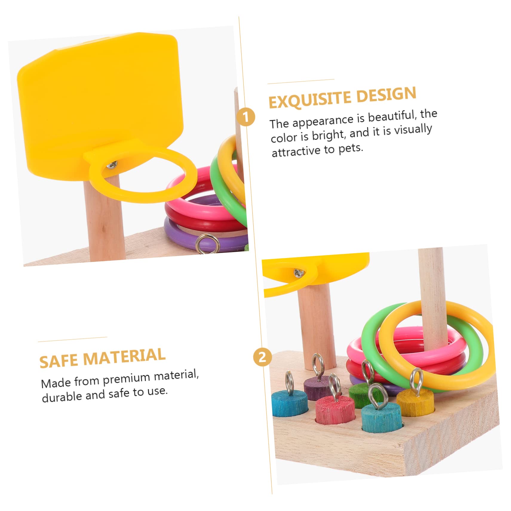 Mipcase 3juegos Juguete para Aves De Jaula De Baloncesto Juguete De Entrenamiento Interactivo para Periquitos y Diversión y Ejercicio Aves